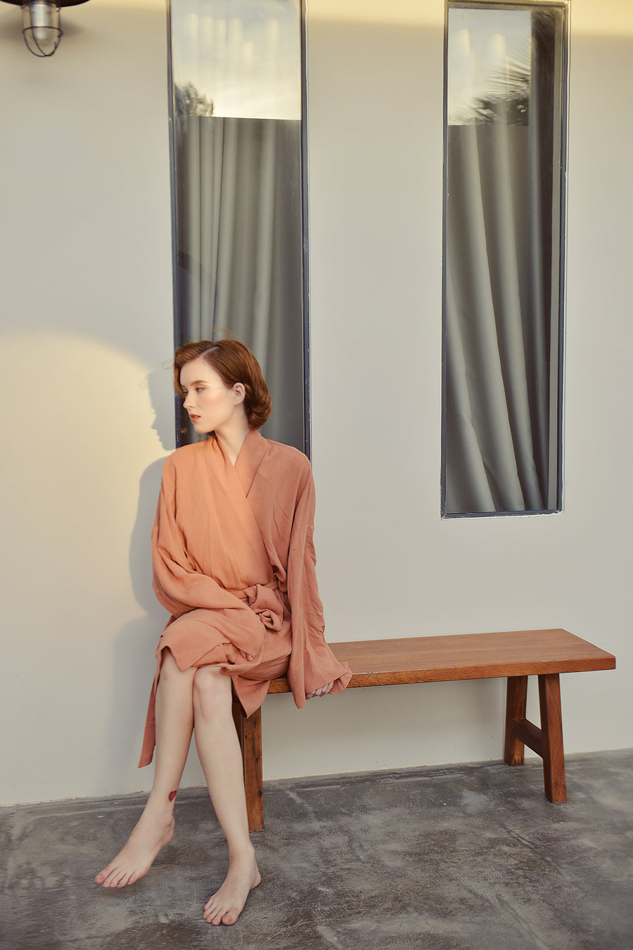 Linen Robe Midi - Cotton Robe Women - Women Long Sleeves Robe