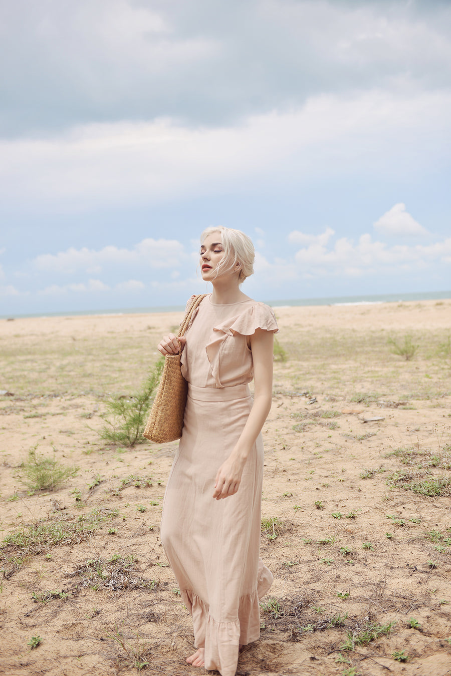 Maxi Dress Cotton - Women Organic Cotton Dress - Beach Resort Dress
