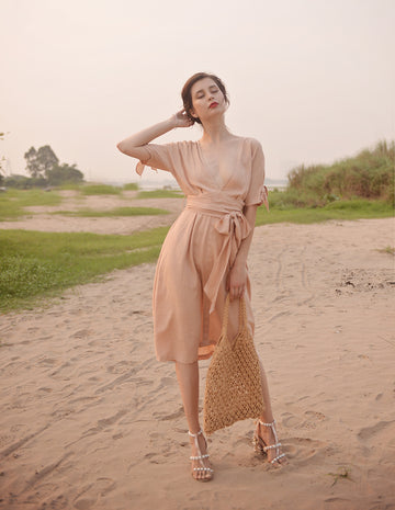 Linen Dress - Organic Cotton Dress - Natural Fabric - Organic Cotton Clothing
