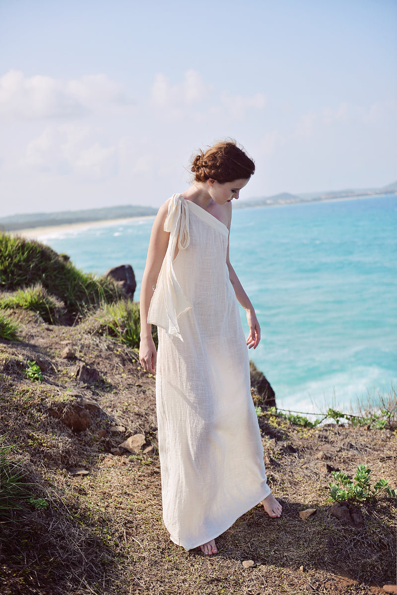 Caftan Women Linen - Asymmetric Dress - Flax Clothing - Linen Tunic Dress - Summer Linen Dress