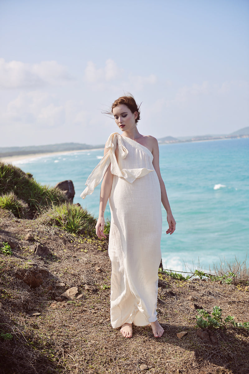 Caftan Women Linen - Asymmetric Dress - Flax Clothing - Linen Tunic Dress - Summer Linen Dress