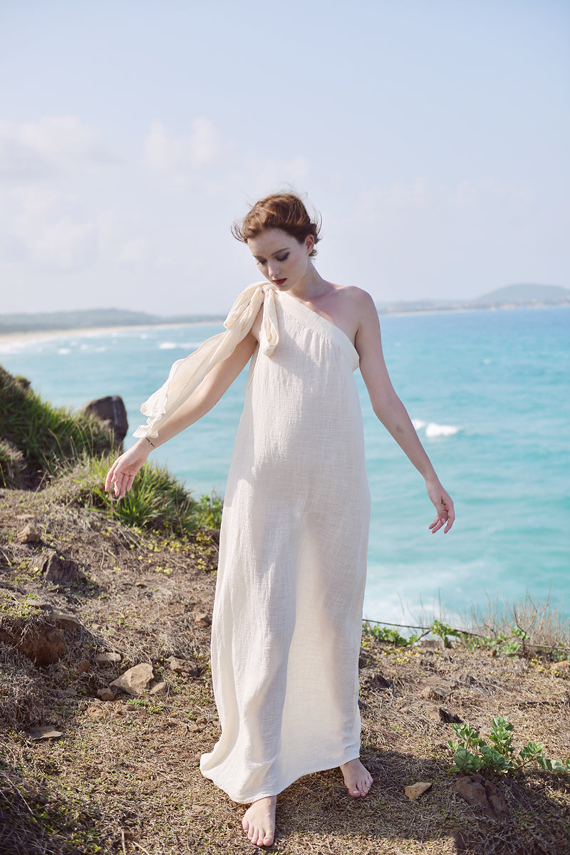 Caftan Women Linen - Asymmetric Dress - Flax Clothing - Linen Tunic Dress - Summer Linen Dress