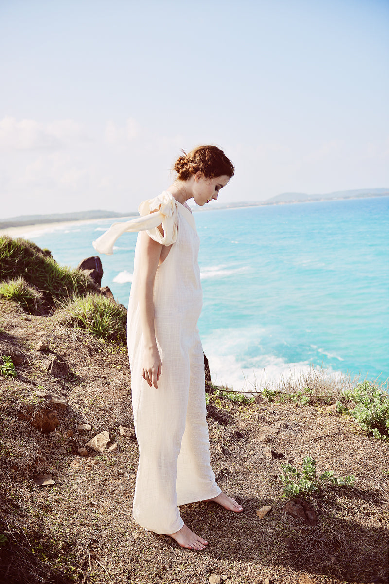 Caftan Women Linen - Asymmetric Dress - Flax Clothing - Linen Tunic Dress - Summer Linen Dress
