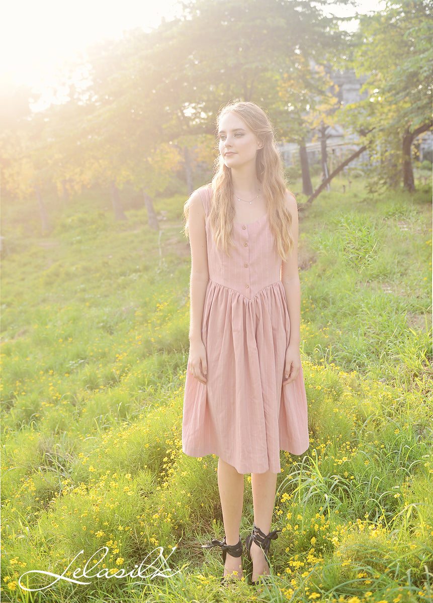 Linen Apron Dress - Cotton Casual Dress - Cotton Summer Dress