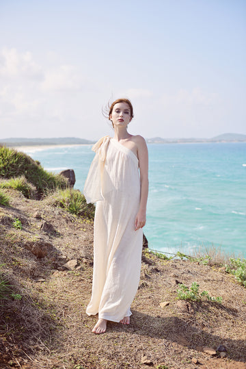 Caftan Women Linen - Asymmetric Dress - Flax Clothing - Linen Tunic Dress - Summer Linen Dress