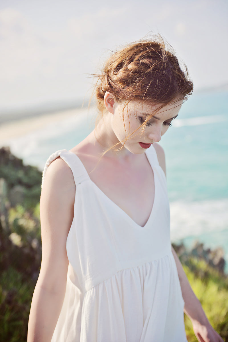 Women Dress Summer - White Linen Dress - Summer Dress Maxi