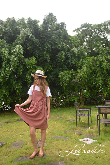 Linen Apron Dress - Cotton Pinafore Dress - Organic Clothing